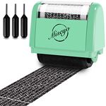 Miseyo Wide Identity Theft Protection Roller Stamp Set - Mint Green (3 Refill Ink Included)