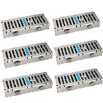 6pcs Autoclavable Instrument Cassette (Capacity for 5 Instruments) Dental Sterilization Tray