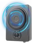 YCWSPEMR 8" 600W Powered Car Subwoofer – Ultra Slim Under Seat Subwoofer with Built-in Amplifier, Compact Low Profile Sub and Amp Combo for Car, Truck & Jeep Audio Systems