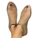 LLDYAN Ultra Comfortable Shiny Gem Mesh Flats, Shiny Gem Mesh Flats, Lightweight and Comfortable Slip On Flats (Nude,41)