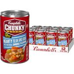 Campbell's Chunky Hearty Bean and Ham Soup, 19 Ounce (Pack of 12)