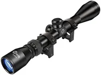 CVLIFE 3-9x40 Optics R4 Reticle Crosshair Scope with 20mm Scope Mounts, Black