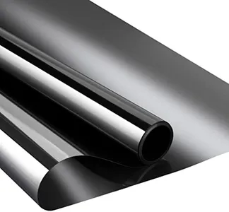 Arthome 17.5 Inch x 6.5 Feet, Black Silver One Way Window Privacy Film Daytime Privacy Window Tint for Home Anti UV Static Cling Heat Control Reflective Glass Film for Home and Office,