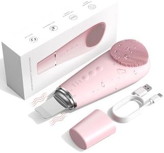 Skin Scrubber Face Spatula & Silicone Facial Cleansing Brush 2 in 1,Blackhead Remover Tool for Facial Deep Cleansing,IPX7 Waterproof Exfoliating Massager for Women and Men (7 Modes Gentle Exfoliating)