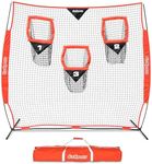 GoSports 8 x 8 ft Football Throwing Net - Red