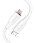 Anker MFi Certified Type C to Lightning 100W Powerline III Flow Cable, 3ft White, Super Fast iPhone Charging Cable (50% Charge in 30 mins), 25X More Durable, Data Sync Compatibility & Power Delivery