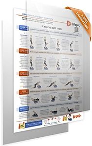 LifePro Whole Body Vibration Plate Workout Laminated Poster - Comprehensive Exercise Poster for Vibration Plate with Training Suggestions & Detailed Instructions Workout Chart