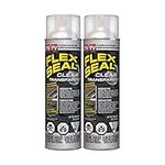 Flex Seal – Stop Leaks Fast! Rubberized Waterproof Coating Spray, Ideal for Roofs, Holes, Cracks, DIY Projects, Automotive Fixes, Indoor & Outdoor Repairs, and More – Clear, 14 oz. (397 g) – 2 Pack