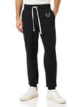 True Religion Men's Classic Logo Jogger Sweatpant, Black, Medium