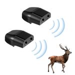 Halit 2Pcs Deer Whistles Wildlife Warning, Deer Whistles for UK Cars, Self Adhesive Deer Alarm Road Safety Horn Device Animal Alert Whistle for Cars, Vehicles, Motorcycles (Black)