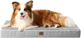 EHEYCIGA Orthopedic Memory Foam Dog Beds for Extra Large Dogs with Removable Waterproof Liner, Grey, 41x27