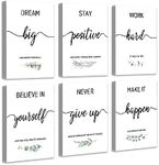 𝗗𝗿𝘀𝗼𝘂𝗺 Inspirational Wall Art Home Office Decor, Motivational Wall Decor for Bedroom Living Room Office Classroom, Positive Affirmations Quotes Poster Framed Art for Women Men Kids, 12"x16",𝗙𝗿𝗮𝗺𝗲𝗱