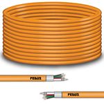 FEDUS 200 Meter 23AWG Pure Copper 3+1 CCTV Camera Coaxial Cable For High-Speed Audio Video Signal BNC Video & Power Cord With Breading Alloy Positive Negative Mic Earth Wire for all Security Camera