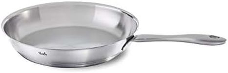 Fissler Catania/Stainless Steel Frying Pan (Diameter 24 cm), Uncoated Saute Pan, Ideal for Crisp Frying, All Types of Hobs - Including Induction