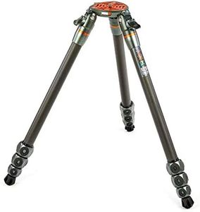 3 Legged Thing Legends Nicky Carbon Fiber Tripod - 4 Section Adjustable Camera and Video Tripod with 3 Detachable Legs, Flat Plate and Bowl Mount for Heavier Kit - Metallic Slate Grey (Nicky)