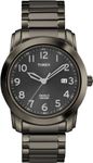 Timex Men's T2P135AW Classics Black Sunray Dial, Gray Plated Expansion Band Watch