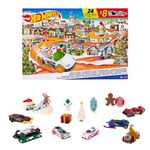 Hot Wheels Advent Calendar 2023, 8 Hot Wheels Cars and 16 Winter-Themed Accessories behind 24 Numbered Doors Plus a Playmat, For Kids & Hot Wheels Fans, HKL74