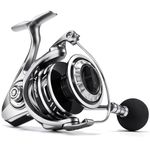 Piscifun NautiX Spinning Reel, Aluminum Spinning Fishing Reel, CNC Aluminum Gear, 33LBs Max Drag, 8+1 Sealed BB, 5.4:1 Gear Ratio, Smooth Powerful Freshwater Saltwater Spinning Reel, 6000 Series