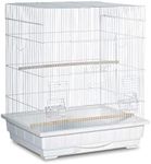 Prevue Pet Products Square Top Parakeet Cage, White