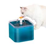 Kavolet Cat Fountain, 2L Automatic Pet Water Fountain with 2 Cotton Filter and 1 Water Pump, 3 Water Modes, LED Night Pet Slow Water Feeders for Cats, Small Dogs and Birds