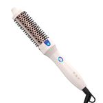 1.25 Inch Thermal Brush Curling Iron Brush Ceramic Tourmaline Ionic Hair Curler Hot Brush Create Loose & Volume Curls Ceramic Tourmaline Ionic Curling Wands Heated Styler Brush for Long Hair (1.25 Inch)