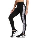 Rock Paper Scissors Women's Skinny Fit Polyester Blend Gym Tights (ONSWG-TIGHTS-LILACSTRIP-L_Black_L)