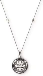 Alex and Ani Numerology Expandable Necklace for Women, Number 22 Pendant, Rafaelian Silver Finish