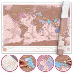 Luckies of London LUKRGS Scratch Off Map, Rose Gold Edition