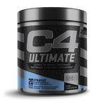 C4 Ultimate Pre-workout Powder, Natural Preworkout Supplement Drink for Workout Energy - Icy Blue Razz, 20 Servings