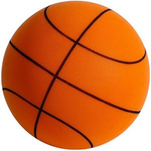 Silent Foam Basketball - Newest 2023 Indoor Training Ball, Uncoated High-Density for Low Noise and Various Activities (Orange, Size 7)