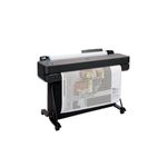 HP DesignJet T630 Large Format Wireless Color Plotter Printer - 24", with Auto Sheet Feeder, Media Bin & Stand (5HB09D)