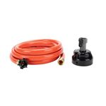 Camco 22999 Orange RhinoFLEX Gray Clean System with Hose and Jet Rinser Cap-Ideal for Flushing Black, Grey Water or Tote Tanks 5/8 inch Inside Diameter