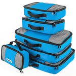 Savisto Packing Cubes 6 Piece Set, Durable & Lightweight Travel Essentials for Suitcases - includes 1 XL, 2 L, 2 M, 1 S - Available in 8 Stylish Colours - Blue