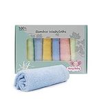 Baby Washcloths 100% Organic Bamboo Bath Washcloth Reusable Face Towels Anti-Bacterial Soft Towel Set Perfect for Newborn(5 Pack) (8 Pack)