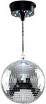 Novelty Rotating Motorised Battery Operated Multi Coloured Disco Mirror Ball Ceiling Light