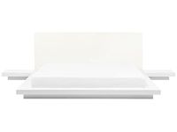 Modern EU Super King Size Platform Bed 6ft Side Tables White Zen