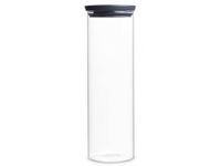 Brabantia 298240 Glass Stackable Tall Jar, Transparent, 1.9 L