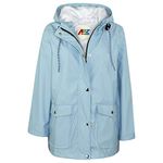 A2Z 4 Kids PU Raincoat Jacket Windbreaker Waterproof Parka Hooded Girls Boys Age 5-13 Years Dusty Blue