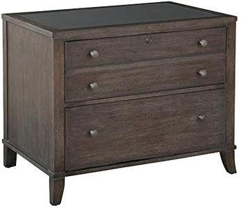 Hekman Furniture Executive Lateral File Cabinet, Multiple Storage Units Leather Top Lockable File Drawer, Durable Select Veneer and Solids Material Perfect Side Table for Bedroom & Office