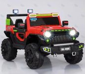 SKYA STAR Thar 898 Battery Operated Jeep for Kids, Ride on Baby Car with Music & Light | Kids Jeep Rechargeable Battery Car | Electric Jeep Car for Kids to Drive [ 2 to 7 Years Red ]