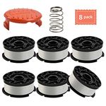 Generep Weed Eater Spool for Black and Decker AF-100,30 Feet/0.065 Inches Line String Trimmer Autofeed System Spool (6 Spool,1 Cap,1 Spring)