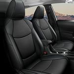 AOMSAZTO Custom Fit for Toyota Corolla Faux Leather Car Seat Covers Full Set Compatible Airbag Car Seat Protector Black (Black, 2020-2022 Corolla L,LE)
