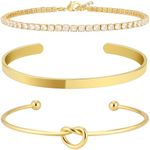 AOZEL 14K Gold Plated Bangle Cuff B