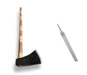 Agronova Heavy Duty 2 KG Axe & Blade Sharpner (Free), Kulhadi with Wooden Handel for Tree Cutting, Splitting Wood, Notching Timber, Camping,Farming,Gardening,Axe for Wood Cutting