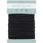 Black Elastic Band by Smith’s® | 3mm (1/8 Inch) Width | 10 Metres (11 Yard) Length | Flat Cord | for Sewing, Arts & Crafts, Dressmaking, Waistband, Haberdashery, Wig, DIY, Clothing