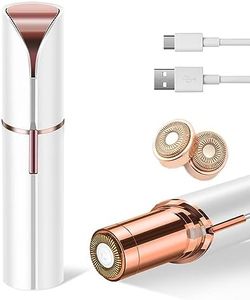 Facial Hair Remover for Women, Device, Remover Women Face, Finishing Touch Upper Lips, Chin & Cheeks, USB Rechargeable with LED LightIncluded Two Replacement Heads (White)
