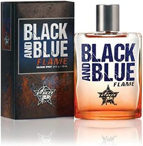 PBR Black and Blue Flame Cologne - Official Professional Bull Riders Fragrance Spray - Natural and Authentic Perfume for Men - Spicy Masculine Scent - 3.4 oz 100 ml