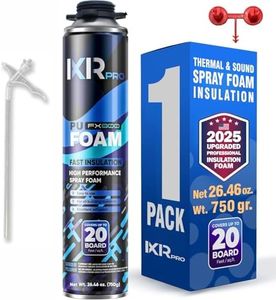 Spray Foam Insulation Can (25.4 oz. / 720 g) Expanding Foam Sealant, Spray Insulation, Closed Cell Spray Foam Insulation, High Density Spray Foam, Walls Ceiling Windows Doors