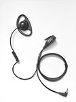 Security-Earpiece D Shape Earpiece Headset PTT Mic for 1-pin Motorola Talkabout Cobra Radio