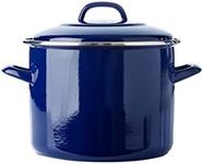 BK Indigo Dutch Heritage German Enamelled Stockpot with Lid with PFAS-Free Ceramic Non-Stick Coating, 24 cm/8.7 Litre, Induction, Dishwasher Safe, Oven Safe, Cobalt Blue